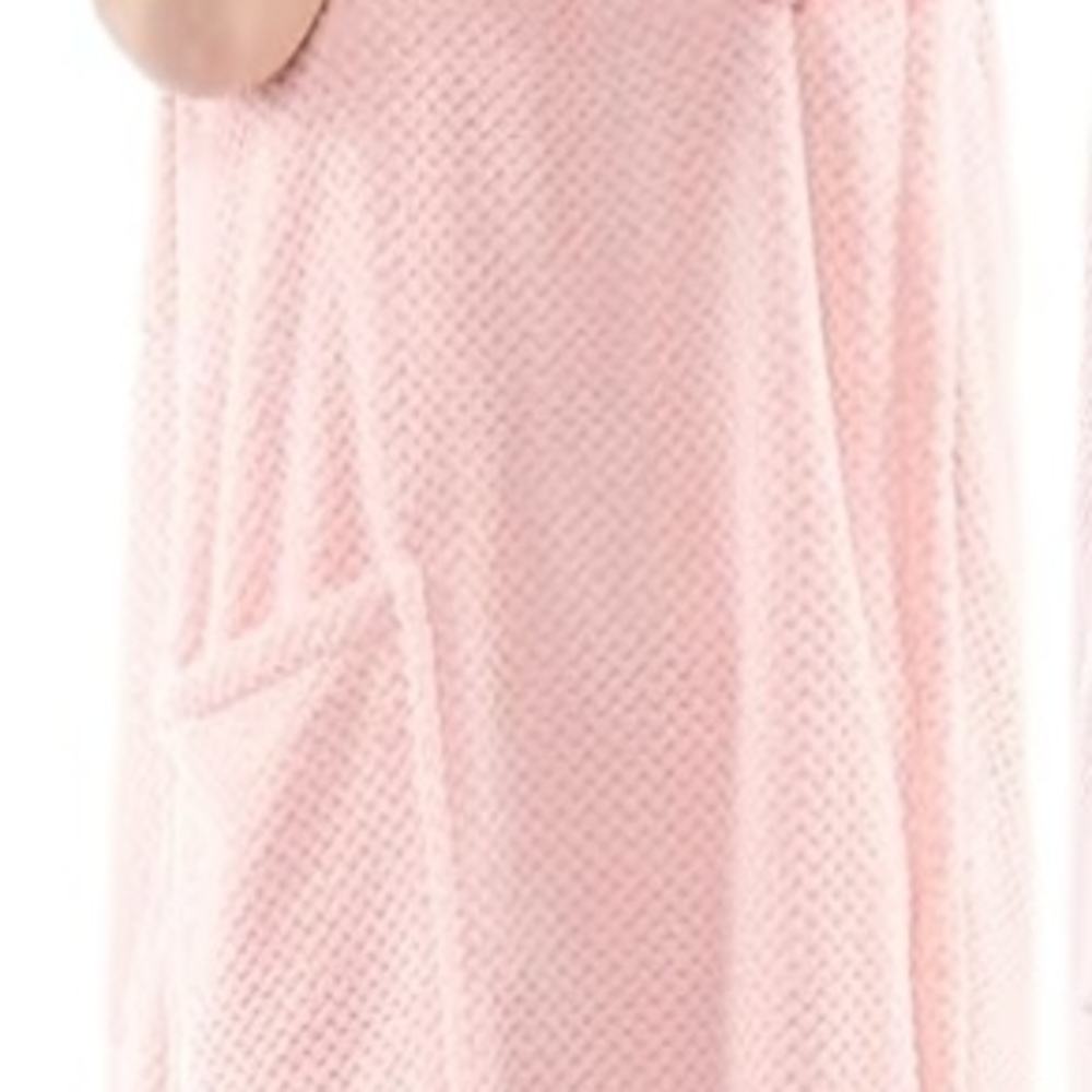 NIB XL Pink Spa Day Towel & Slippers